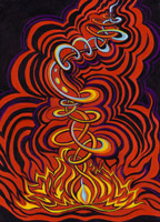 "Fire" 12 x 16 Acrylics on Canvas